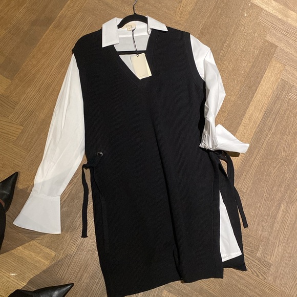 Shop Elan Nia combo shirt and sweater dress style SWV50017 - Picture 6 of 14